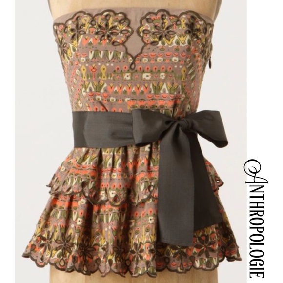 Anthropologie Tops - ANTHROPOLOGIE Floreat Eyeleted corset top